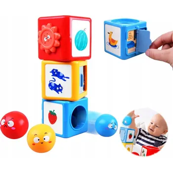 Hračka pro nejmenší SORTÉR PRO DĚTI VĚŽ SKLÁDAČKA PYRAMIDA