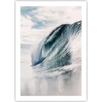 Obraz Plakát bez rámu do obývacího pokoje ložnice 50x70 mořská vlna moderní módní obraz