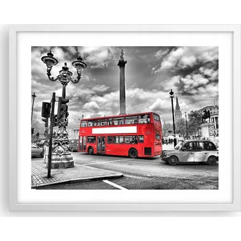 Obraz Obraz plakát v bílém rámu 50x40 s motivem města - foto plakáty do obýváku
