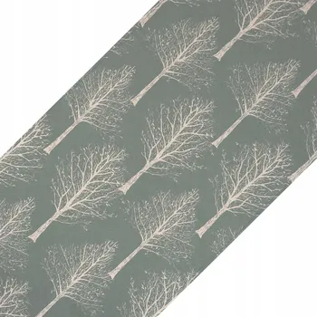 Prostěradlo Béžový běhoun, odstíny zelené, 260 x 37 cm