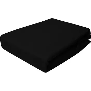 Prostěradlo PROSTĚRADLO JERSEY S GUMOU 100X200 ČERNÉ 100% BAVLNA