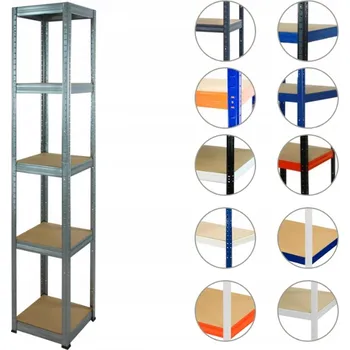 Dílenský regál Kovový regál pozink skladový regál do garáže HELIOS 180x060x60 5 polic