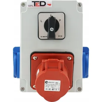 Elektrická zásuvka STAVEBNÍ ROZVADĚČ COMBOPOL 400V 16A/4P + 2 X 250V + PŘEPÍNAČ L-0-P