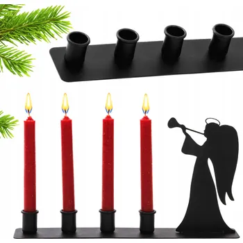 Svícen Adventní svícen vánoční podstavec na svíčky loft kovový 38 cm