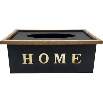 Úložný box KRABIČKA DŘEVĚNÁ NÁDOBA NA KAPESNÍKY HOME