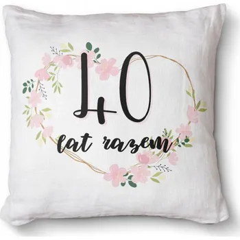 Obraz Měkký foto polštář s s potiskem jako dárek 40x40 cm - 40 let spolu