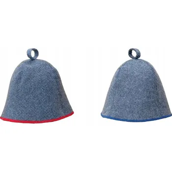 Čepice do sauny Sauna-czapka plstěná šedá 3 mm