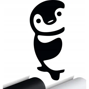 Samolepicí dekorace na vozidlo NÁLEPKA Grafika na auto PINGVIN Tučňáček na dveře Penguin 15x6,5 cm
