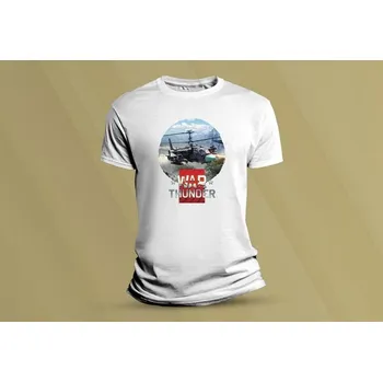 Chlapecké tričko Dětské bavlněné tričko War Thunder 2. Bílá velikost L