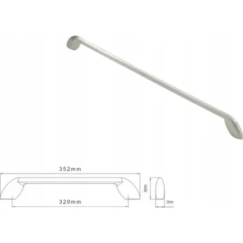 Nábytkové kování Nábytková úchytka SIRO 2392-352ZN21 vzhled nerezové oceli