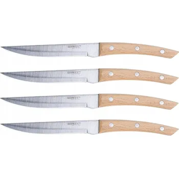 Kuchyňský nůž Sada nožů na steaky s dřevěnými rukojeťmi 4 kusy Homey's Bokträ