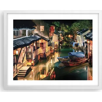 Obraz Obraz plakát na zeď v bílém rámu 50x40 krajina foto do obýváku