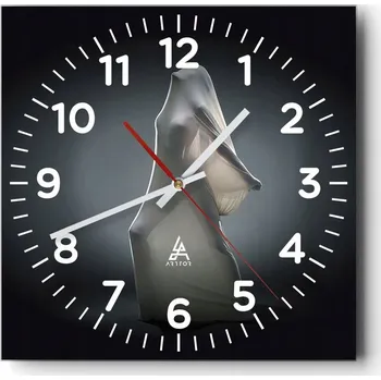 Hodiny Nástěnné hodiny do obýváku 40x40 Žena Bezhluké hodiny na skle Tiché