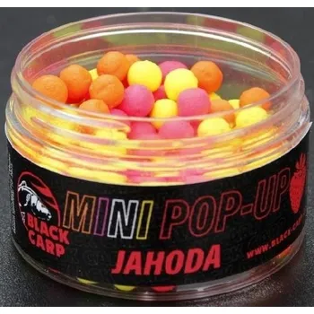 Boilies Mini pop-up boilies Black Carp jahoda 8mm