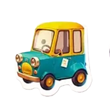 samolepka Samolepky - vozidla a vozítka III (sada 5 ks)