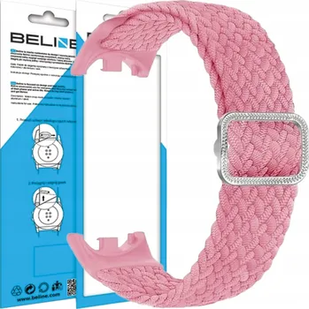 Řemínek na hodinky Nylonový řemínek BELINE pro Xiaomi Mi Band 8, růžový