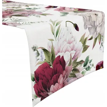 Prostěradlo Běhoun bílý, odstíny červené, odstíny růžové 150 x 90 cm