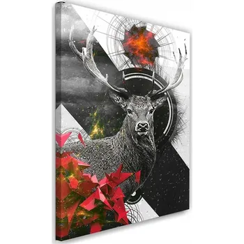 Obraz Obraz na plátně - Canvas, Abstraktní portrét jelena