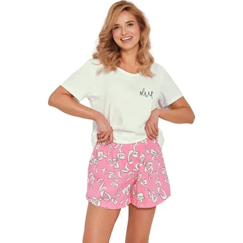 Dámské pyžamo Dámské pyžamo TARO NELLY 3341 krátký rukáv bílá L 0