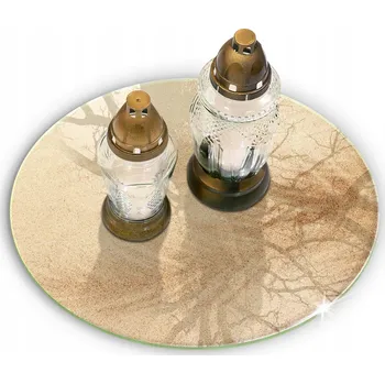 Obraz Tvrzené sklo náhrobní svítilna Pláž písek dovolená Kulatá průměr 30 cm