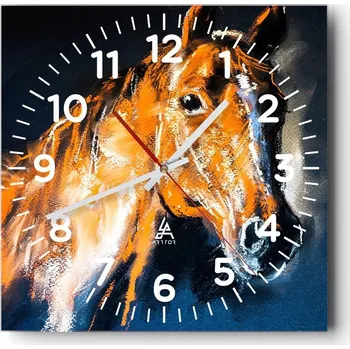 Hodiny Nástěnné hodiny do obýváku 40x40 Zvířata Bezhluczne Skleněné hodiny Tiché