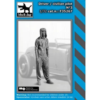 Plastikový model Blackdog 1/35 Driver / civilian pilot N°3