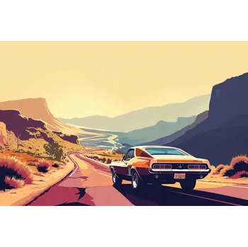 Plakát Plakát Cesta Zapdajícího Slunce bez rámu 91,5 x 61 cm