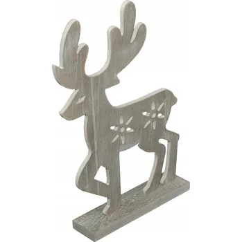 Obraz Dřevěný sob 41 cm ozdoba dárek pod stromeček figurka ze dřeva