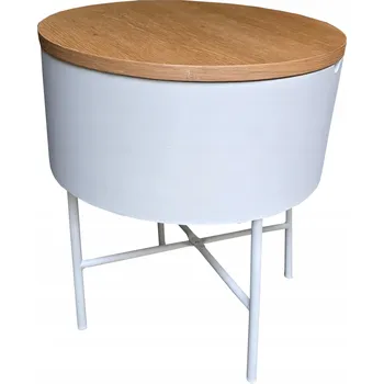 Konferenční stolek Konferenční stolek Tchibo rohový 38 x 38 x 48 cm bílý