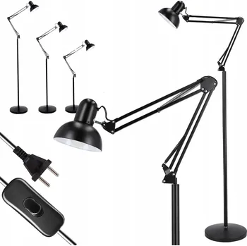 Stojací lampa Stojací lampa Smartled černá E27 40 W 185 cm industriální s regulací