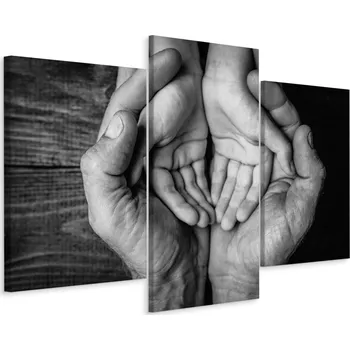 Obraz Obraz Tryptych ČERNO-BÍLÉ Ruce 3D Efekt 120x80