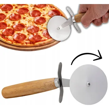 Kuchyňský nůž Nůž na pizzu Ocel Masivní ocelový Radýlko na pizzu s dřevěnou rukojetí