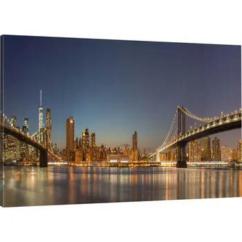 Obraz OBRAZ NA PLÁTNĚ PANORAMA V NOCI 70x50 800