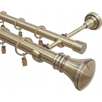 Garnýž GARNÝŽ KOVOVÉ 25+19mm MIX KONCOVEK ZLATÁ ANTIK 120cm galvanizované