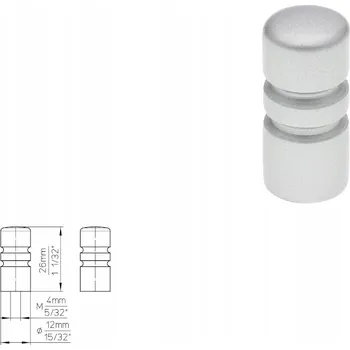 Nábytkové kování Nábytková úchytka SIRO 1576-12PB21, hliníkový vzhled