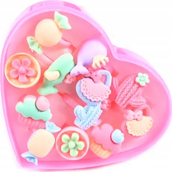 Prsten PRSTENY PRO DÍVKY DĚTSKÝ PRSTÝNEK SADA 12 KS Vícebarevná