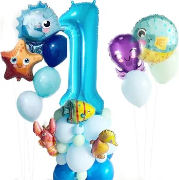 Balónek Balónky pro 1leté dítě, dekorace na narozeniny, číslice 1