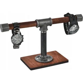 Obraz Industriální stojan na hodinky ze dřeva - loftový design