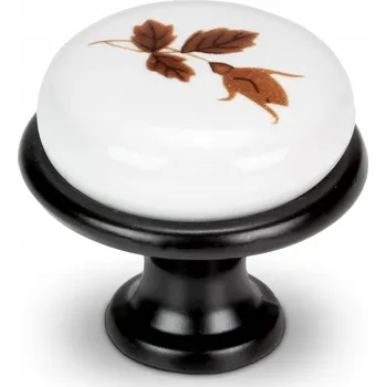 Nábytkové kování NÁBYTKOVÁ KNOFLÍKOVÁ ÚCHYTKA ČERNÁ KNOFLÍK NA SKŘÍŇKU NÁBYTKOVÁ ÚCHYTKA PORCELÁN SE VZOREM