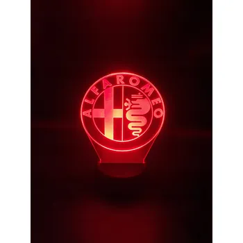 Lampička LED Lampička Alfa Romeo Dálkový Ovladač Jméno Věnování