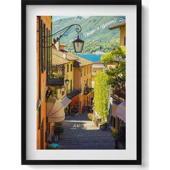 Obraz Moderní nástěnná dekorace Italské městečko malebná ulička 50x70 cm