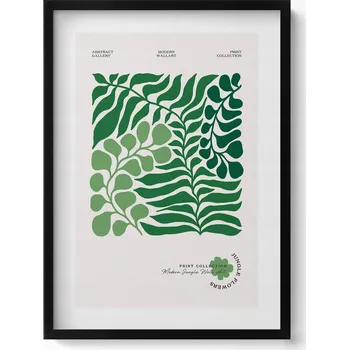 Obraz Dekorativní obraz s grafikou v krásném rámu - Ilustrace rostlin a květin 50x70 cm