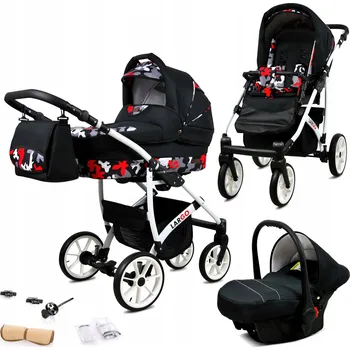 Kočárek Dětský kočárek 3v1 BabyLux Largo ALU (hluboký, sportovní, autosedačka)