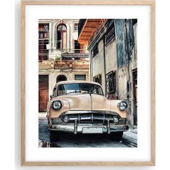 Obraz Obraz plakát na zeď v rámu světlý dub 40x50 auto plakáty do obýváku