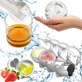 Tvořítko na led Forma na led ve tvaru koule - pro výrobu 4 ledových koulí