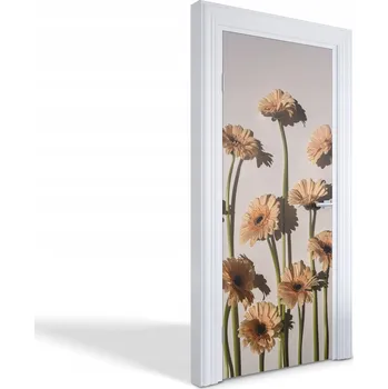 Fototapeta Ozdobná samolepka na dveře skříně nebo pokoje Oranžové gerbery 85x205 cm