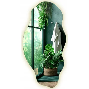 Zrcadlo Nástěnné Dekorativní Zrcadlo S Prémiovým LED Podsvícením do Koupelny na Make-up