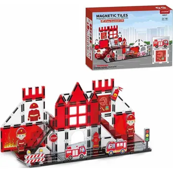 ostatní stavebnice Magnetická stavebnice Fire Control 48ks – Magnetic Tiles