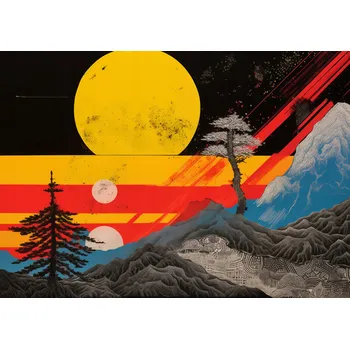 Plakát Plakát Proměna hory bez rámu 42 x 29,7 cm