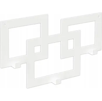 Věšák Věšák na oblečení do předsíně SQUARE 30 cm kovový bílý LOFT 17096